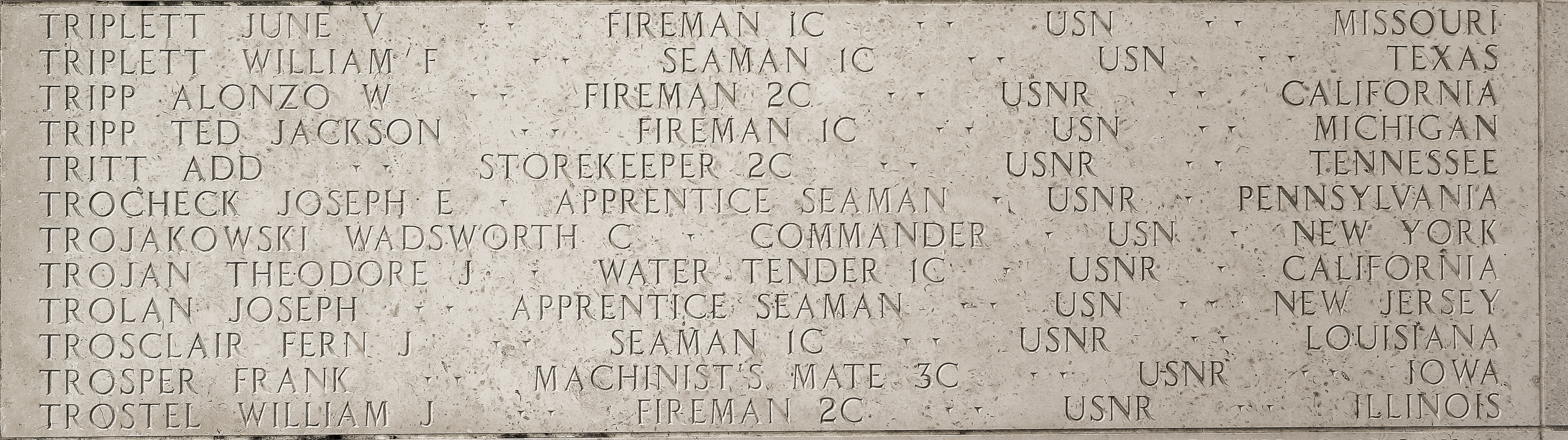 Joseph  Trolan, Apprentice Seaman